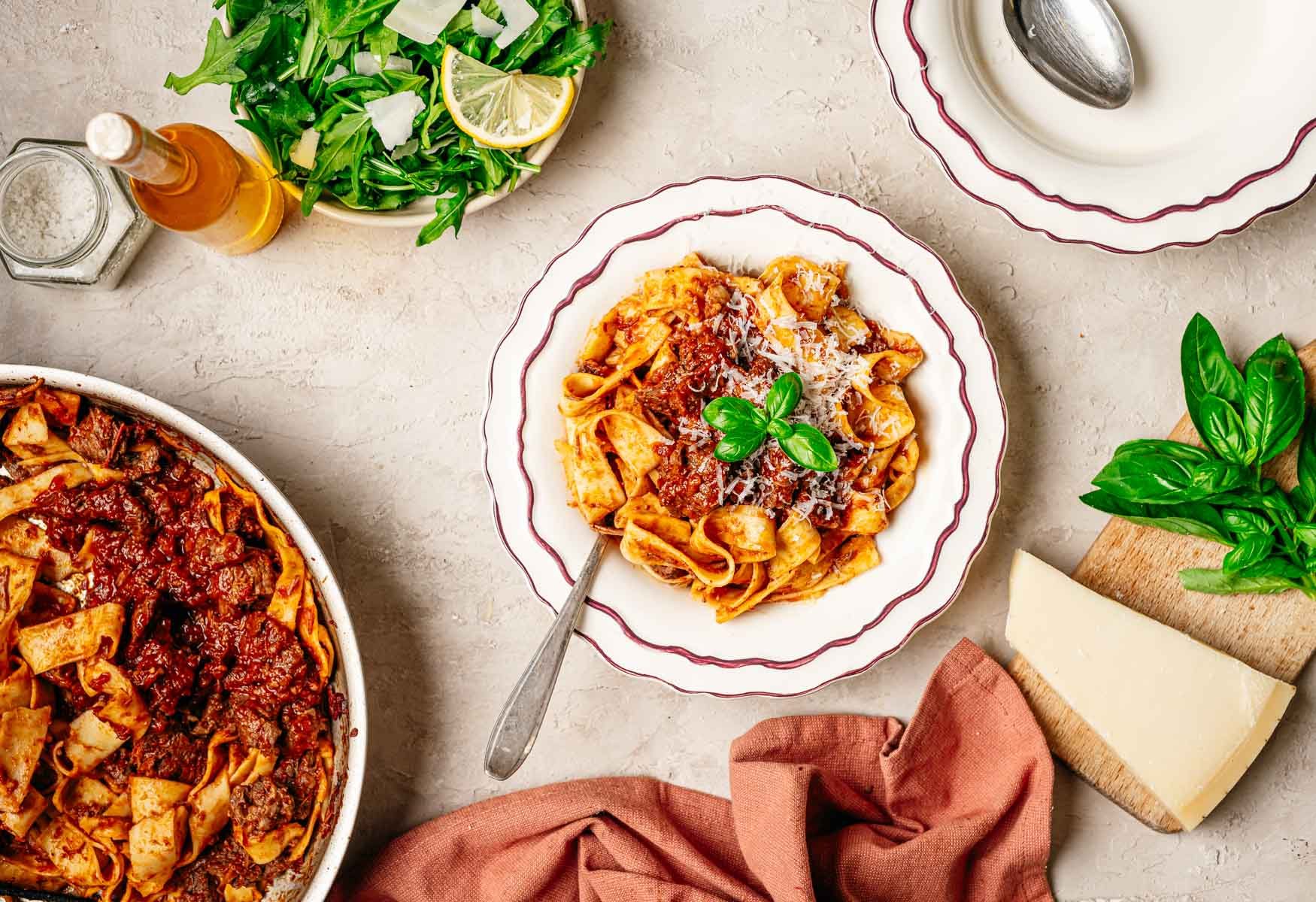 Ragu met pappardelle
